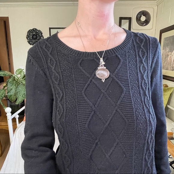 Crown & Ivy Knit Preppy Flounce hem pullover - Picture 4 of 8